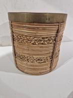 Plantenbak of mand van rotan en messing ,  Gabriella Crespi, Ophalen of Verzenden