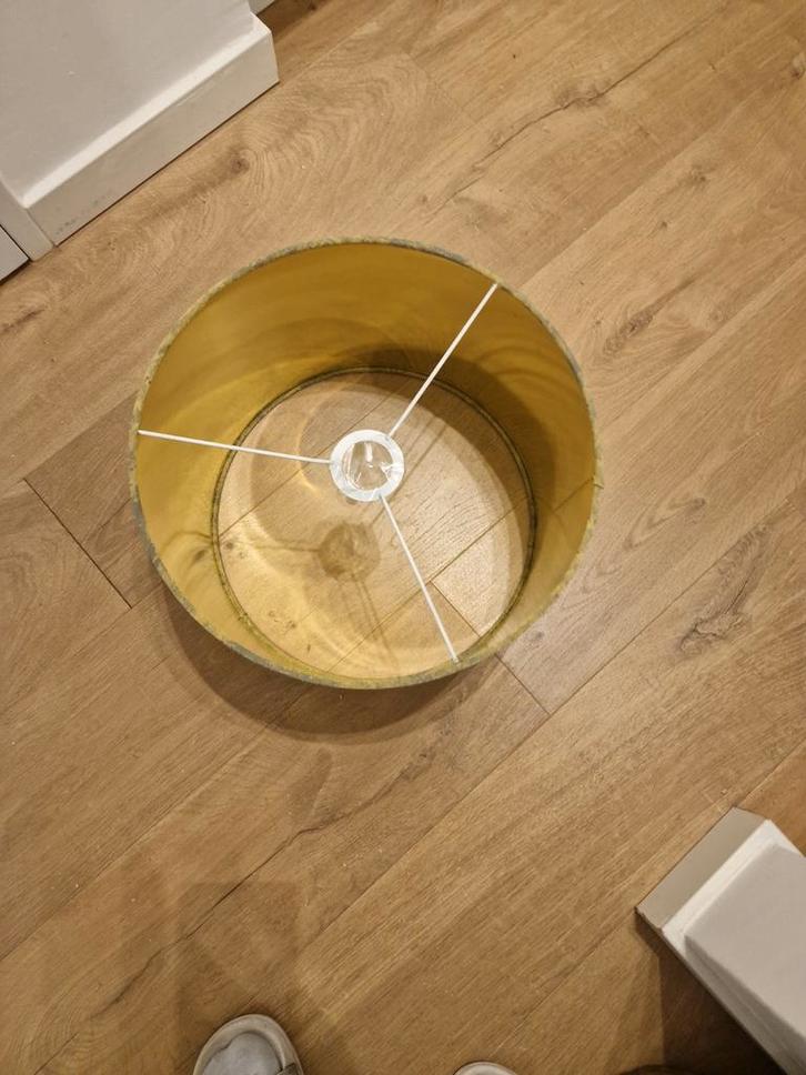 Gouden hanglamp kap / vintage stijl, Huis en Inrichting, Lampen | Lampenkappen, Groen, Ophalen