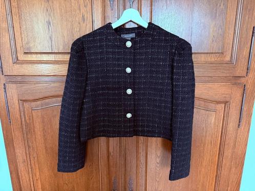 Kort jasje van zwart tweed — Primark — Maat 40, Kleding | Dames, Jasjes, Kostuums en Pakken, Zo goed als nieuw, Maat 38/40 (M)