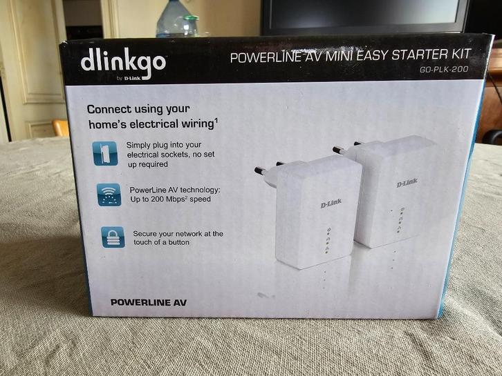 D-Link GO-PLK-200 Powerline AV Mini Starter Kit 200 Mbps, Computers en Software, Powerlines, Nieuw, Ophalen of Verzenden