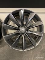 21” originele Tesla Model S ‘Turbine’ velgen breedset 5x120, Auto-onderdelen, Gebruikt, Velg(en), Personenwagen, 21 inch