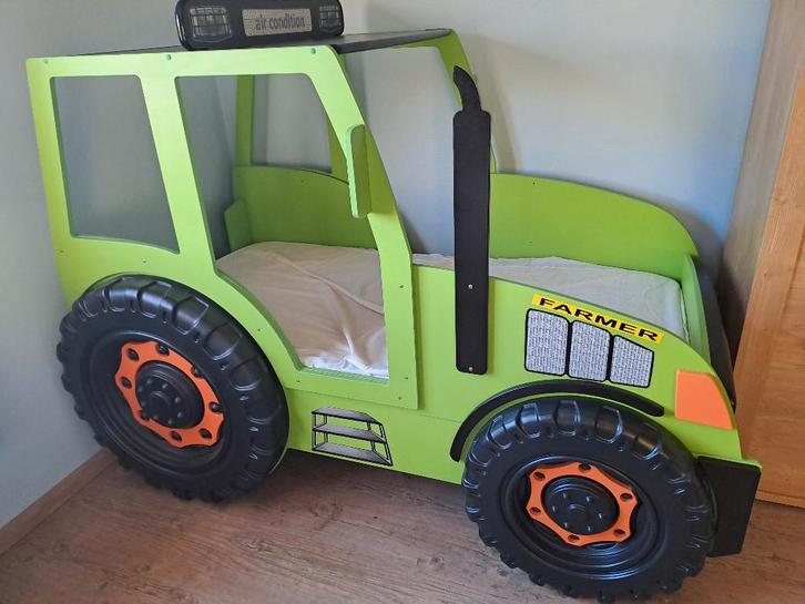 tractor bed, Huis en Inrichting, Slaapkamer | Bedden, Zo goed als nieuw, Hout, Groen, Ophalen