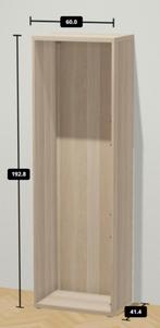 2 vertikale BESTA kasten (Ikea) - enkel basis element, Ophalen, Eikenhout, Nieuw, Minder dan 150 cm
