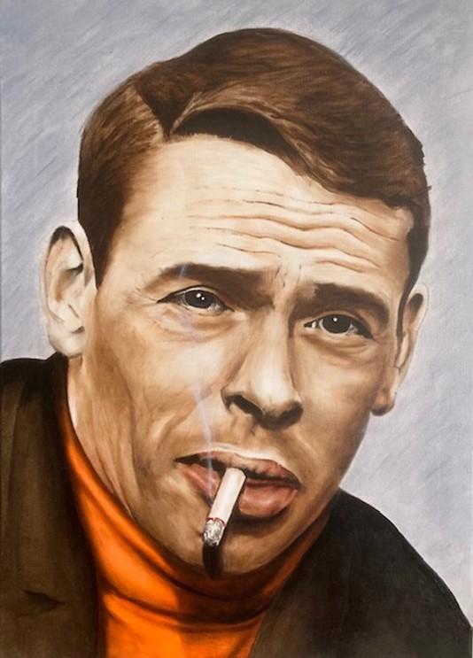 olieverfschilderij  Jacques Brel, Antiquités & Art, Art | Peinture | Classique, Enlèvement