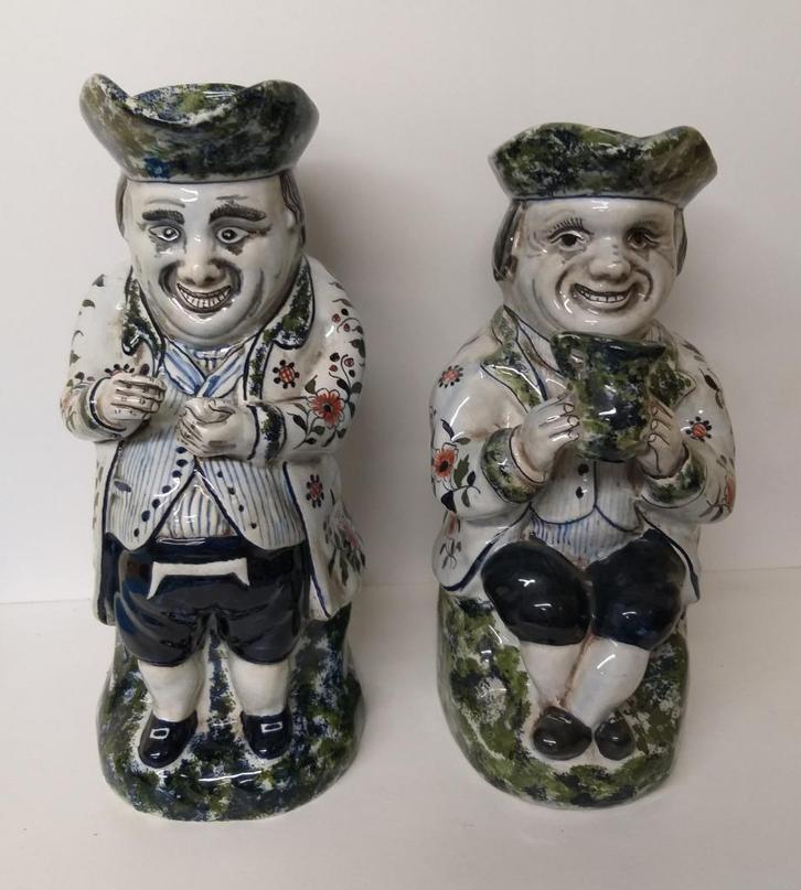 Cruches Toby en faïence de Rouen, Antiek en Kunst, Antiek | Keramiek en Aardewerk, Ophalen of Verzenden