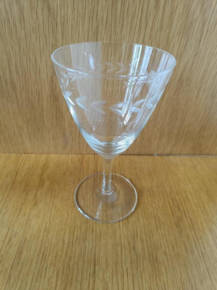 Antieke/Vintage kristallen wijnglazen, Verzamelen, Glas en Drinkglazen, Gebruikt, Overige typen, Ophalen