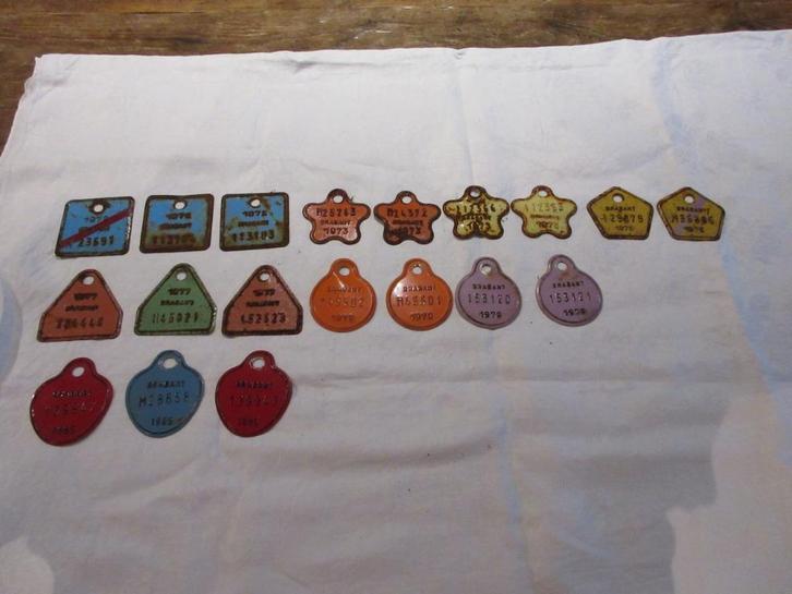 Anciennes plaques de vélo en fer vintage sixties, Collections, Rétro, Enlèvement