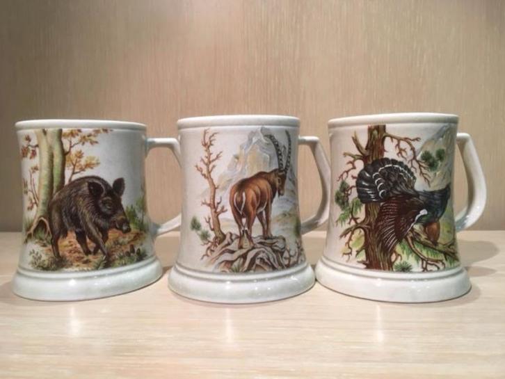 3 bierpullen met diertaferelen – Winterling – nieuwstaat, Verzamelen, Biermerken, Zo goed als nieuw, Pul(len), Overige merken