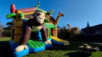 Safari/aap springkasteel te koop (overdekt) beschikbaar voor biedingen