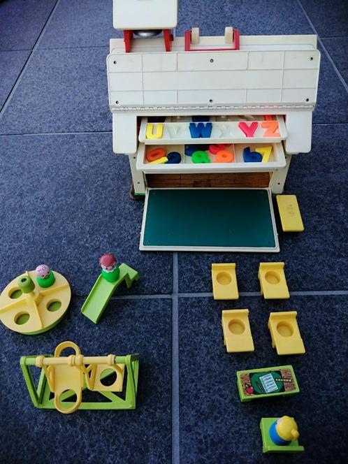 Vintage school Fisher Price, Kinderen en Baby's, Speelgoed | Fisher-Price, Gebruikt, Speelset, Ophalen of Verzenden