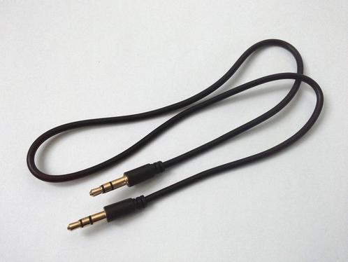 Câble audio double mini-jack 3.5 mm - Longueur: 53 cm, Audio, Tv en Foto, Audiokabels en Televisiekabels, Gebruikt, Minder dan 2 meter