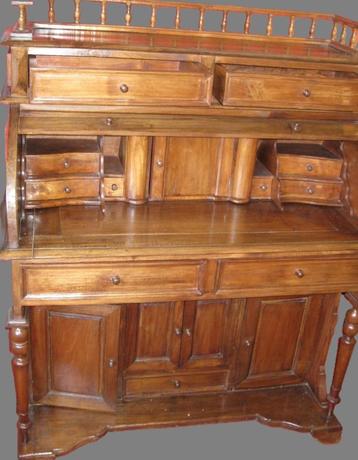 Zuivere eikenhouten secretaire van eind 1800.  beschikbaar voor biedingen
