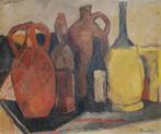 Theo Humblet - mooi stilleven met flessen en keramiek - 50s, Antiek en Kunst, Curiosa en Brocante, Ophalen