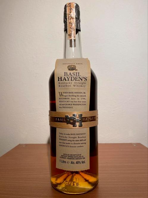 Whisky Basil Hayden’s 1L, Collections, Vins, Pleine, Enlèvement ou Envoi