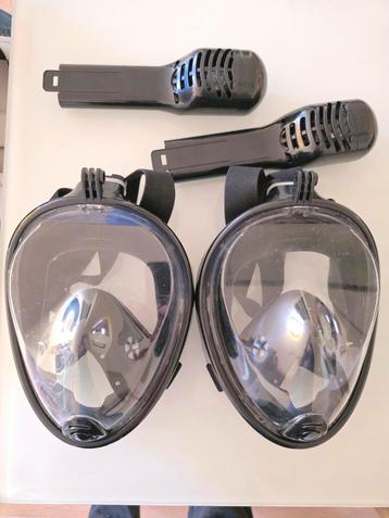 2 duikmaskers eenmalig gebruikt in paasvakantie  beschikbaar voor biedingen
