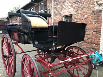 Gerenoveerde antieke jachtwagen, Utilisé, Wagonette, Cheval