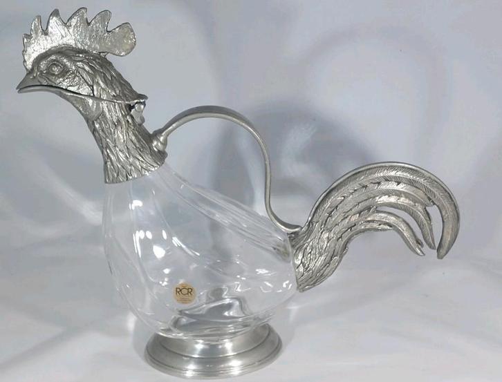 Valpeltro geblazen en handgemaakt karaf 95%tin, Antiek en Kunst, Antiek | Glaswerk en Kristal, Ophalen of Verzenden