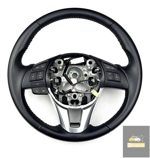 MAZDA 3 III stuur zwart leder rood draad multifunctionele sc, Auto-onderdelen, Overige Auto-onderdelen, Mazda, Gebruikt