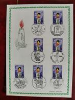 Belgie 1968 Kerstmis - Maximumkaart met alle 1e dagstempels, Postzegels en Munten, Postzegels | Europa | België, Kerst, Ophalen of Verzenden