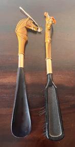 Vintage schoenlepel en borstel, Ophalen of Verzenden