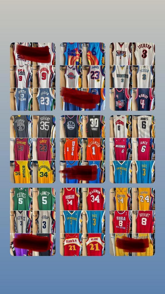 Collection maillots NBA, Sport en Fitness, Basketbal, Nieuw, Ophalen