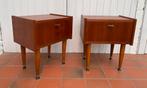 Vintage Scandinavische teakhouten nachtkastjes, Ophalen, Gebruikt