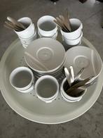 15 Melitta koffietassen + schoteltjes + roerstokjes, Huis en Inrichting, Ophalen, Zo goed als nieuw, Overige stijlen, Kop(pen) en/of Schotel(s)