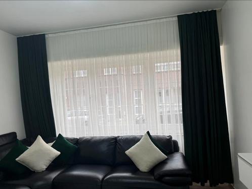 Gordijnen, Huis en Inrichting, Stoffering | Gordijnen en Lamellen, Zo goed als nieuw, Wit, Groen, Ophalen