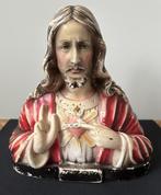 Superbe buste du Sacré-Cœur - 26cm - plâtre, Enlèvement ou Envoi