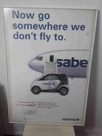 Sabena-poster in lijst, Verzamelen, Sabenasouvenirs, Ophalen, Gebruikt, 1 t/m 20