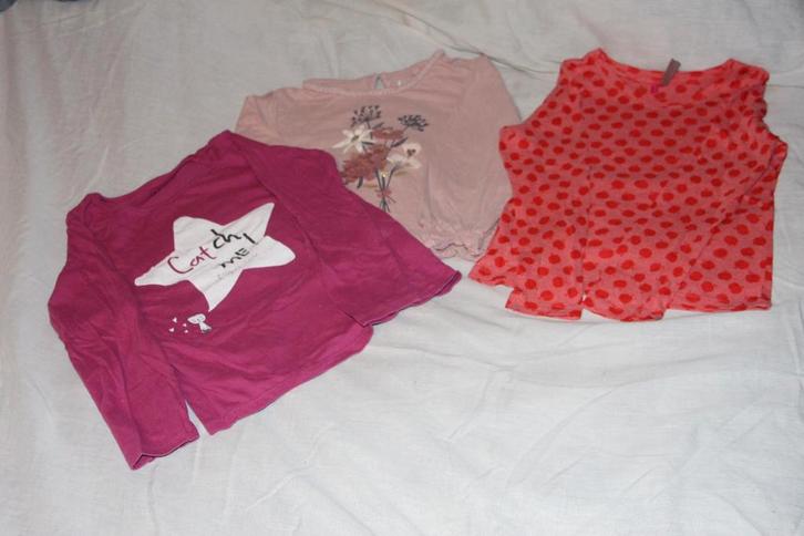 Set van 3 T-shirts voor meisjes van 6 jaar - 116, Kinderen en Baby's, Kinderkleding | Maat 116, Gebruikt, Meisje, Overige typen