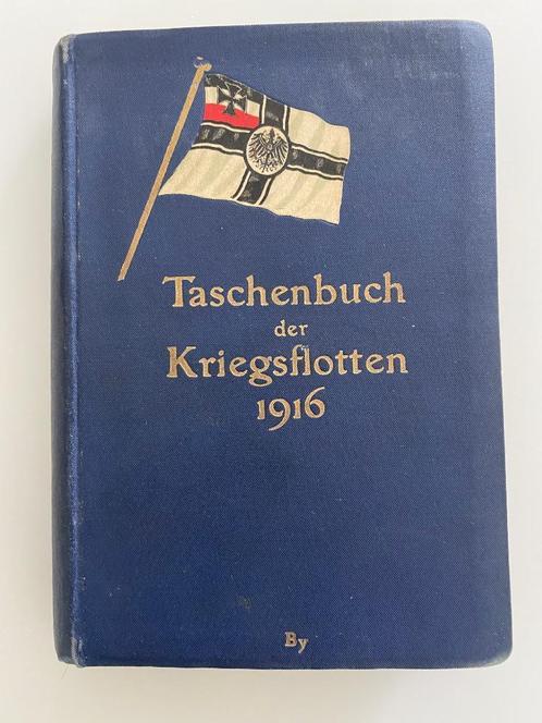 Taschenbuch des Kriegsflotten. XVII. Année 1916, Livres, Guerre & Militaire, Utilisé, Marine, Avant 1940, Enlèvement ou Envoi