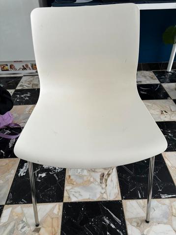 Zes witte eetkamerstoelen, Enlèvement, Comme neuf
