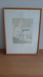 Ets 'Impressie van Antwerpen' van Els Fauconnier - 1987, Antiek en Kunst, Kunst | Etsen en Gravures, Ophalen of Verzenden