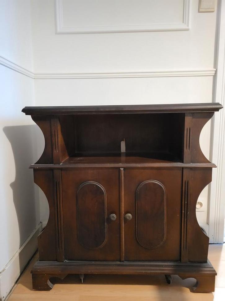 Vintage Italiaans tv meubel van rond 1950, Antiquités & Art, Antiquités | Meubles | Armoires, Enlèvement