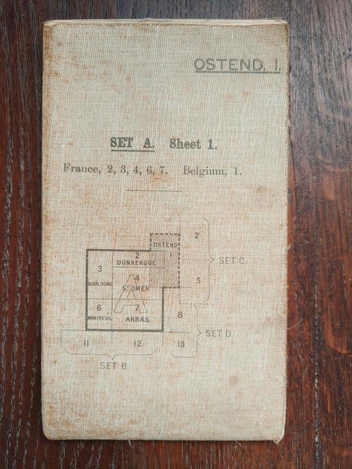 Carte militaire War office Ostende 1911, Verzamelen, Militaria | Algemeen, Ophalen of Verzenden