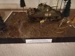 WWII diorama sherman, Hobby en Vrije tijd, Modelbouw | Figuren en Diorama's, Ophalen, Diorama