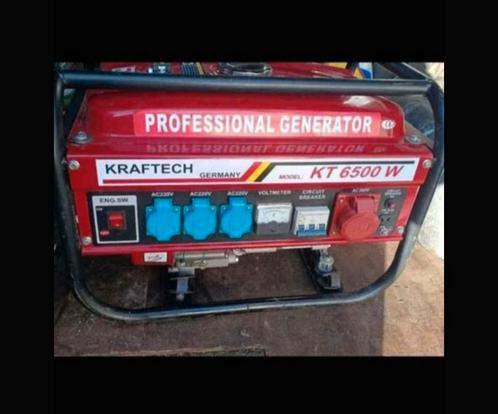 Kraftech 220v-380v 6,5kw generator, Doe-het-zelf en Bouw, Aggregaten, Zo goed als nieuw, Benzine, Ophalen