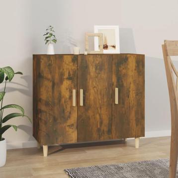 Dressoir 90x34x80 cm bewerkt hout gerookt eikenkleurig beschikbaar voor biedingen