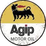 Panneau pub AGIP motor oil - rétro vintage mancave, Collections, Marques & Objets publicitaires, Enlèvement ou Envoi, Neuf, Panneau publicitaire