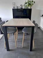Zeno Table pliante et 4 chaises en chêne massif huilé - 150 x 95 cm
