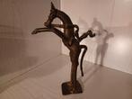 Bronzen beeld van ruiter/jager op paard, Antiek en Kunst, Ophalen, Brons