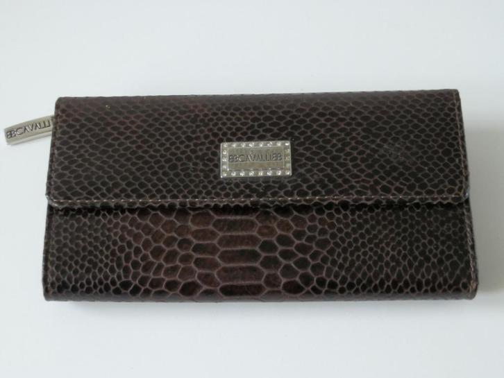 Cavalli Portemonnee. Leer., Handtassen en Accessoires, Portemonnees, Zo goed als nieuw, Overige merken, Bruin, Leder, Ophalen of Verzenden