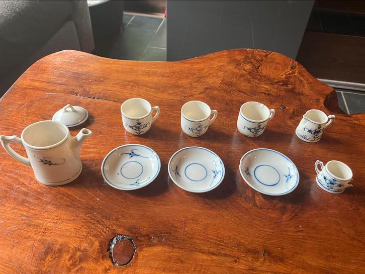 Dînette très ancienne - 10 pièces, Antiek en Kunst, Antiek | Servies compleet, Ophalen of Verzenden