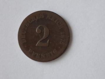 Duitsland 2 Pfennig 1875 beschikbaar voor biedingen