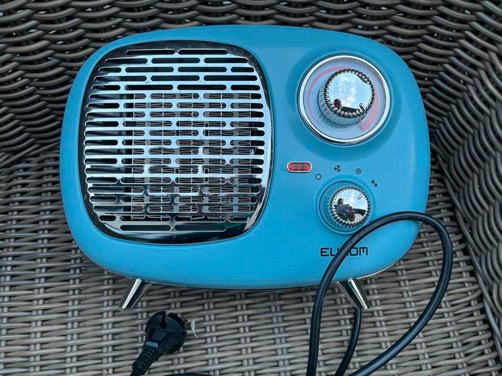 Eurom Retro radio-look keramisch ventilatorkacheltje, Caravans en Kamperen, Caravanaccessoires, Zo goed als nieuw, Ophalen