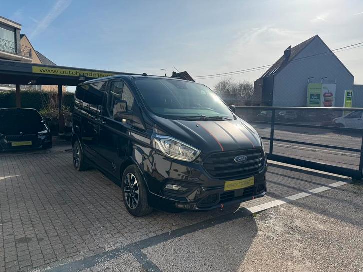 FORD TRANSIT CUSTOM * SPORT * DUB CAB * 185PK * AUT * 21000+, Auto's, Bestelwagens en Lichte vracht, Bedrijf, Te koop, ABS, Achteruitrijcamera