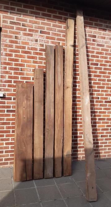 Oude eiken balk(jes), Doe-het-zelf en Bouw, Ophalen, Eiken, Zo goed als nieuw, 250 tot 300 cm
