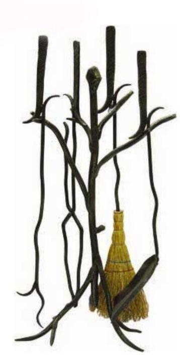 Haardstel, haardsets van smeedijzer beschikbaar voor biedingen