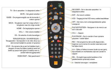 afstandsbediening Orange TV beschikbaar voor biedingen